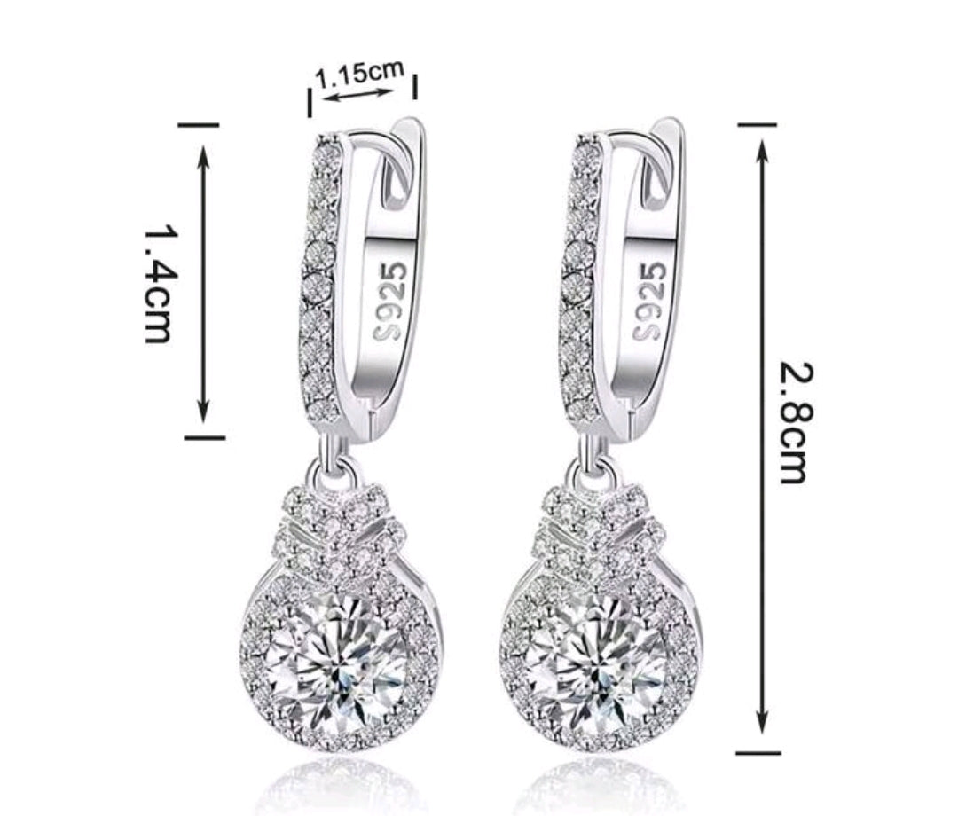 Boucles d'oreilles pendantes en argent
